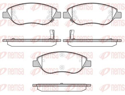 Колодки тормозные дисковые REMSA 0860.12