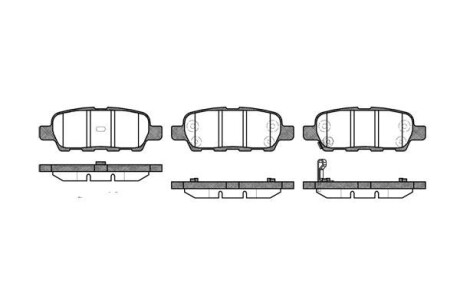 Колодка тормозов. диск. INFINITI FX, NISSAN X-TRAIL (T30) задн. (выр-во) REMSA 0876.01