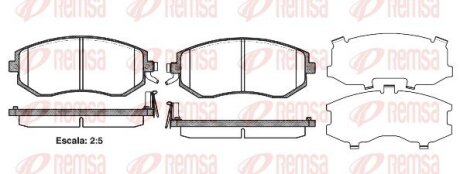 Колодки тормозные дисковые REMSA 0951.04