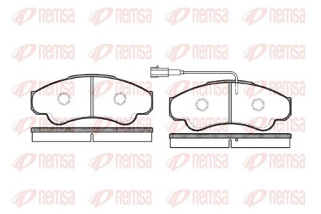 Колодка гальм. диск. CITROEN JUMPER, FIAT DUCATO передн. REMSA 0959.01