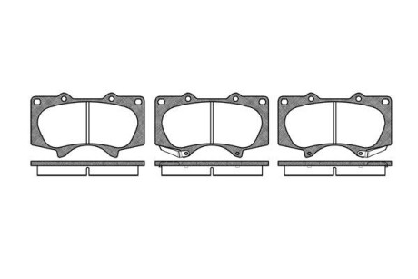 Колодка гальм. диск. TOYOTA LAND CRUISER (J12) передн. REMSA 0988.00