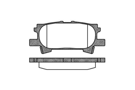 Колодка гальм. диск. LEXUS RX, задн. REMSA 1040.00