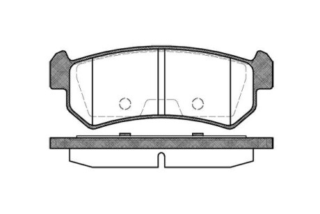 Колодка тормозов. диск. CHEVROLET AVEO, LACETTI задн. (выр-во) REMSA 1048.00