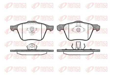 Колодка гальм. диск. VOLVO S60 S80 98-,V70 00-,XC70 -07 передн. REMSA 1070.00