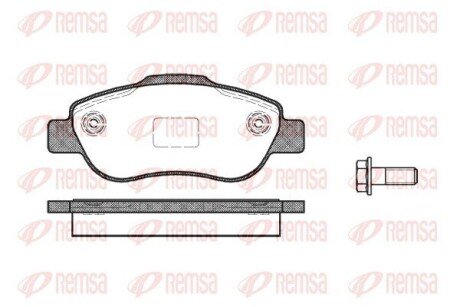 Колодки тормозные дисковые передние FIAT Panda 03-12 REMSA 1100.00