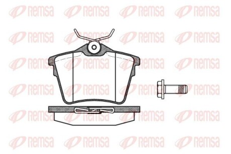 Колодка гальм. диск. PEUGEOT 407, 607, CITROEN C5 задн. REMSA 1103.00