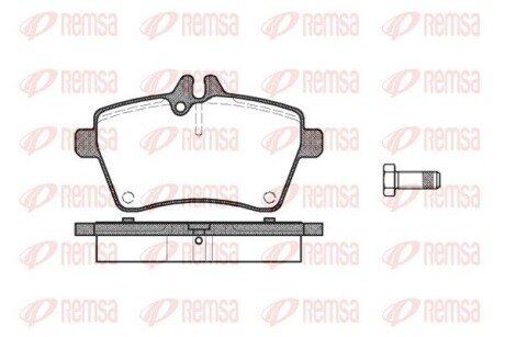 Колодка тормозов. диск. MB A-CLASS (W169) 160-200 04-, B-CLASS (W245) 150-180 05 - передн. (выр-во REMS REMSA 1144.00