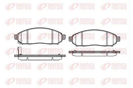 Колодка тормозов. диск. NISSAN PATHFINDER передн. (выр-во) REMSA 1162.01