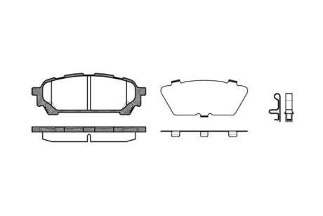 Колодка тормозов. диск. SUBARU IMPREZA (GD, GG) задн. (выр-во) REMSA 1176.01