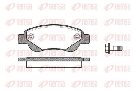 Колодка гальм. диск. CITROEN C1, PEUGEOT 107 передн. REMSA 1177.00