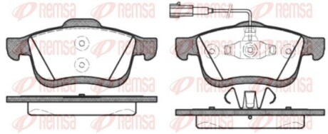 Колодки тормозные дисковые REMSA 1183.22