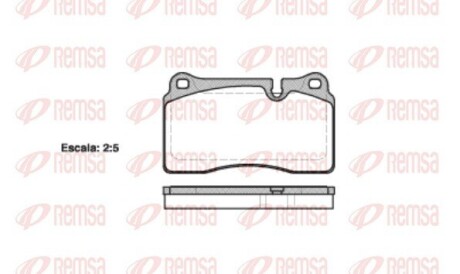 Колодки тормозные дисковые REMSA 1200.10