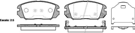 Колодка гальм. диск. HYUNDAI SONATA, HONDA CIVIC передн. REMSA 1204.02