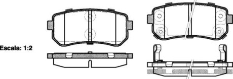 Колодка тормозов. диск. HYUNDAI ACCENT, i30, задн. (выр-во) REMSA 1209.02