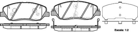 Колодка тормозов. диск. HYUNDAI SANTA FE, передн. (выр-во) REMSA 1226.02