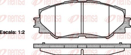 Колодка тормозов. диск. TOYOTA AURIS, RAV 4 передн. (выр-во) REMSA 1232.00