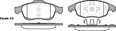 Колодка тормозов. диск. CITROEN C4 передн. (выр-во) REMSA 1248.00