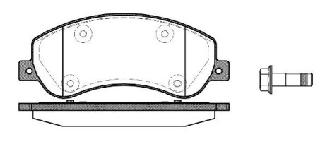 Колодка тормозов. диск. VW AMAROK (09/10-)передн. (выр-во) REMSA 1250.00