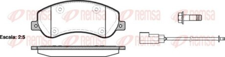 Колодки тормозные дисковые REMSA 1250.02