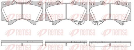 Колодка тормозов. диск. TOYOTA LAND CRUISER 200 4.5D/4.7/5.7 08 – передн. (выр-во) REMSA 1271.02