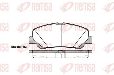 Колодка тормозов. диск. TOYOTA PREVIA III передн. (выр-во) REMSA 1287.00