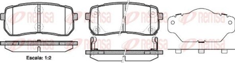 Колодка тормозов. диск. HYUNDAI ix55 задн. (выр-во) REMSA 1288.02