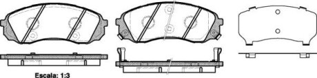 Колодка тормозов. диск. HYUNDAI H-1 2.5CRDI 08-,CARNIVAL III 2.2CRDI-2.9CRDI 06-передн. (выр-во) REMSA 1291.02