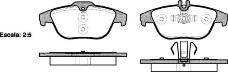 Колодка гальм. диск. MB C-CLASS(W204) 180-350 07-, GLK-CLASS200-350 08- задн. REMSA 1305.00