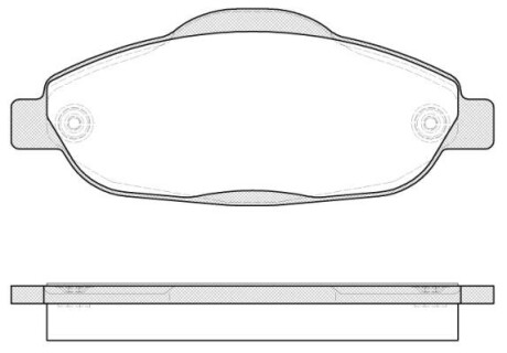 Колодка гальм. диск. PEUGEOT 308 1.4-2.0 07-,3008 1.6HDI 09 - передн. REMSA 1323.00