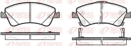 Колодка тормозов. диск. TOYOTA AURIS, AVENSIS передн. (выр-во) REMSA 1341.02