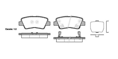 Колодка гальм. диск. HYUNDAI ACCENT IV, SONATA V задн. REMSA 1362.02