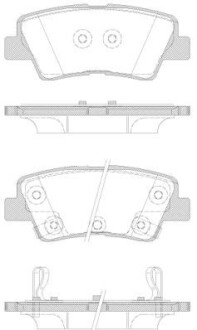 Колодка тормозов. диск. HYUNDAI I40 1.6-2.0 2011-, KIA RIO III 2011- задн. (выр-во) REMSA 1362.42