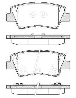 Колодка гальм. диск. HYUNDAI I30 I40 2011-, KIA RIO III 2011-, CEED 2012- задн. REMSA 1362.52