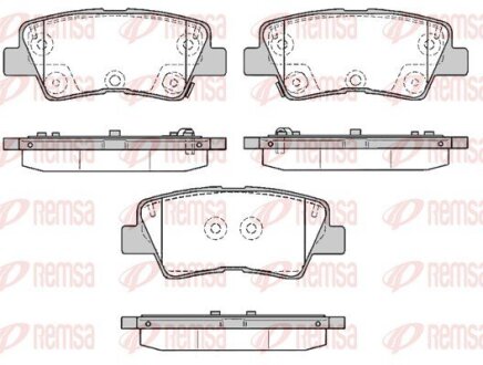 Колодки гальмівні дискові (комплект 4 шт) REMSA 1362.85
