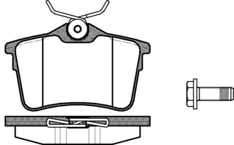 Колодка тормозов. диск. CITROEN BERLINGO 08-; PEUGEOT PARTNER08-,308 SW 07- задн. (выр-во) REMSA 1382.00