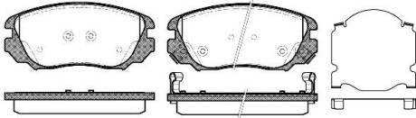 Колодка тормозов. диск. OPEL INSIGNIA 1.6-2.8 08-; SAAB 9-5 2.0TTID 10 – передн. (выр-во) REMSA 1385.02