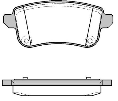 Колодка гальм. диск. RENAULT GRAND SCENIC III 1.4-2.0 09-, MEGANE III 08- задн. REMSA 1387.10