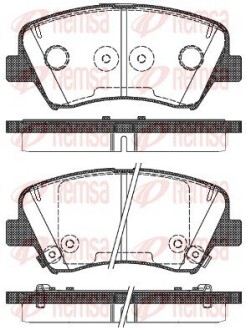 Колодка гальм. диск. HYUNDAI VELOSTER 1.6I 16V GDI 11/03 - передн. REMSA 1412.32