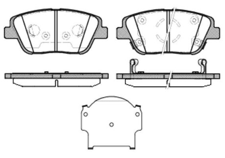 Колодка гальм. диск. HYUNDAI SONATA V (NF) передн. REMSA 1423.02