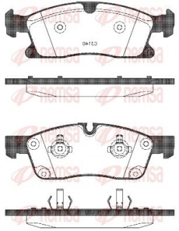 Колодка гальм. диск. MB G-CLASS 350 2012-, M-CLASS 2011- передн. REMSA 1430.10