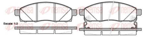 Колодка тормозов. диск. MITSUBISHI L200 2.5DI-D 05 – передн. (выр-во) REMSA 1434.02