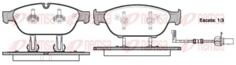 Колодка гальм. диск. AUDI A8 3.0 4.2TFSI QUATTRO,3.0 4.2TDI QUATTRO 09 - передн. REMSA 1441.02 (фото 1)