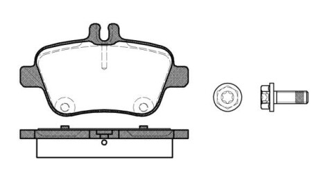 Колодка гальм. диск. MERCEDES A-CLASS задн. REMSA 1477.00