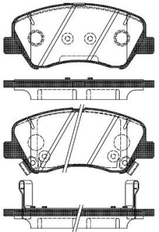 Колодка тормозов. диск. HYUNDAI ACCENT RB 11/KIA RIO 11 - передн. (выр-во) REMSA 1488.02