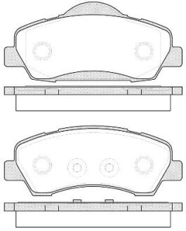 Колодка гальм. диск. CITROEN C4 CACTUS 1.2 2014-,PEUGEOT 308 II 1.2 1.6 2013- передн. REMSA 1530.00 (фото 1)
