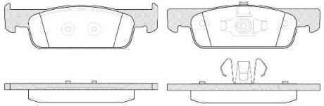 Колодка тормозов. диск. DACIA LOGAN 1.2 1.5 2012-,SANDERO 2013-, CLIO IV 2012-передн. (выр-во) REMSA 1540.00