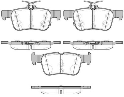 Колодка тормозов. диск. FORD MONDEO V (09/14-) задн. (выр-во) REMSA 1551.12