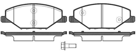 Колодка тормозов. диск. SKODA FABIA 1.2-1.6 2007-2014, VW POLO 1.6 2010 – передн. (выр-во) REMSA 1553.00