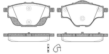 Колодка тормозов. диск. CITROEN C4 (09/13-); PEUGE 308 II (09/13-) задн. (выр-во) REMSA 1557.00