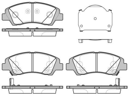 Колодка тормозов. диск. HYUNDAI i10 (IA) (12/13-) передн. (выр-во) REMSA 1583.02